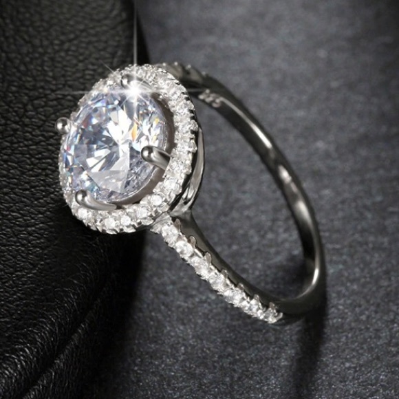 1.4 ct CZ Round Engagement Wedding Band Ring NEW!! - Picture 4 of 6